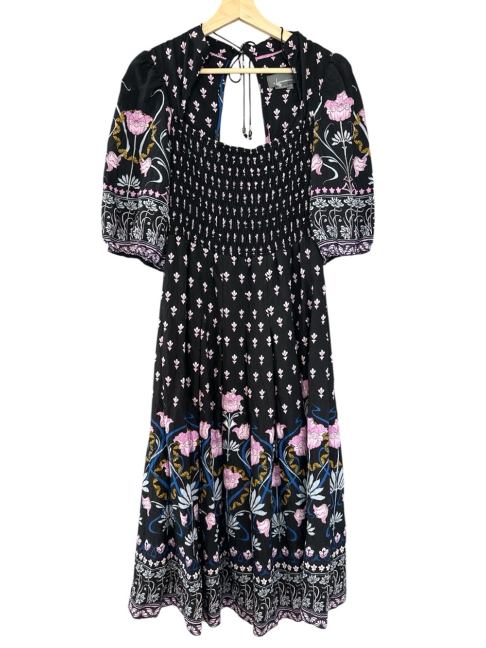 Anthropologie Dasha Smocked Floral Midi Dress - Picture 5 of 14